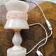 Bedside lamp in alabaster or vintage pink onyx
