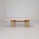 Rectangle Travertine Coffee or Side Table, Italy 1980's