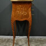 Bedside table in rosewood and palisander, Louis XV style – Late 19th century