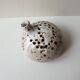 Flower vase in pyrite ceramic stoneware signed Alain Prudhomme