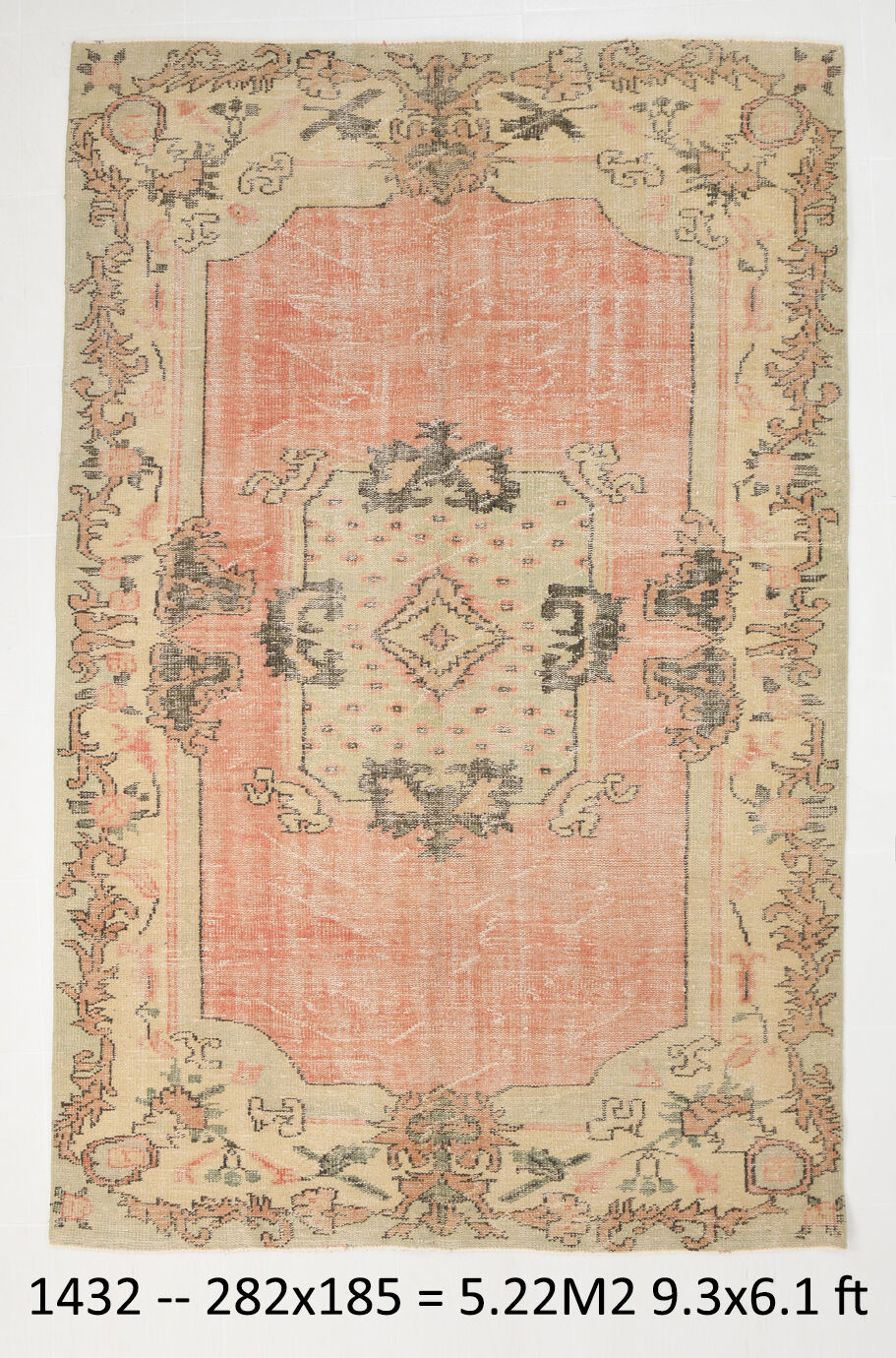 6x9 Classic Antique Vintage Rug, 185x282Cm