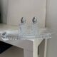 Tray with crystal salt and pepper shakers