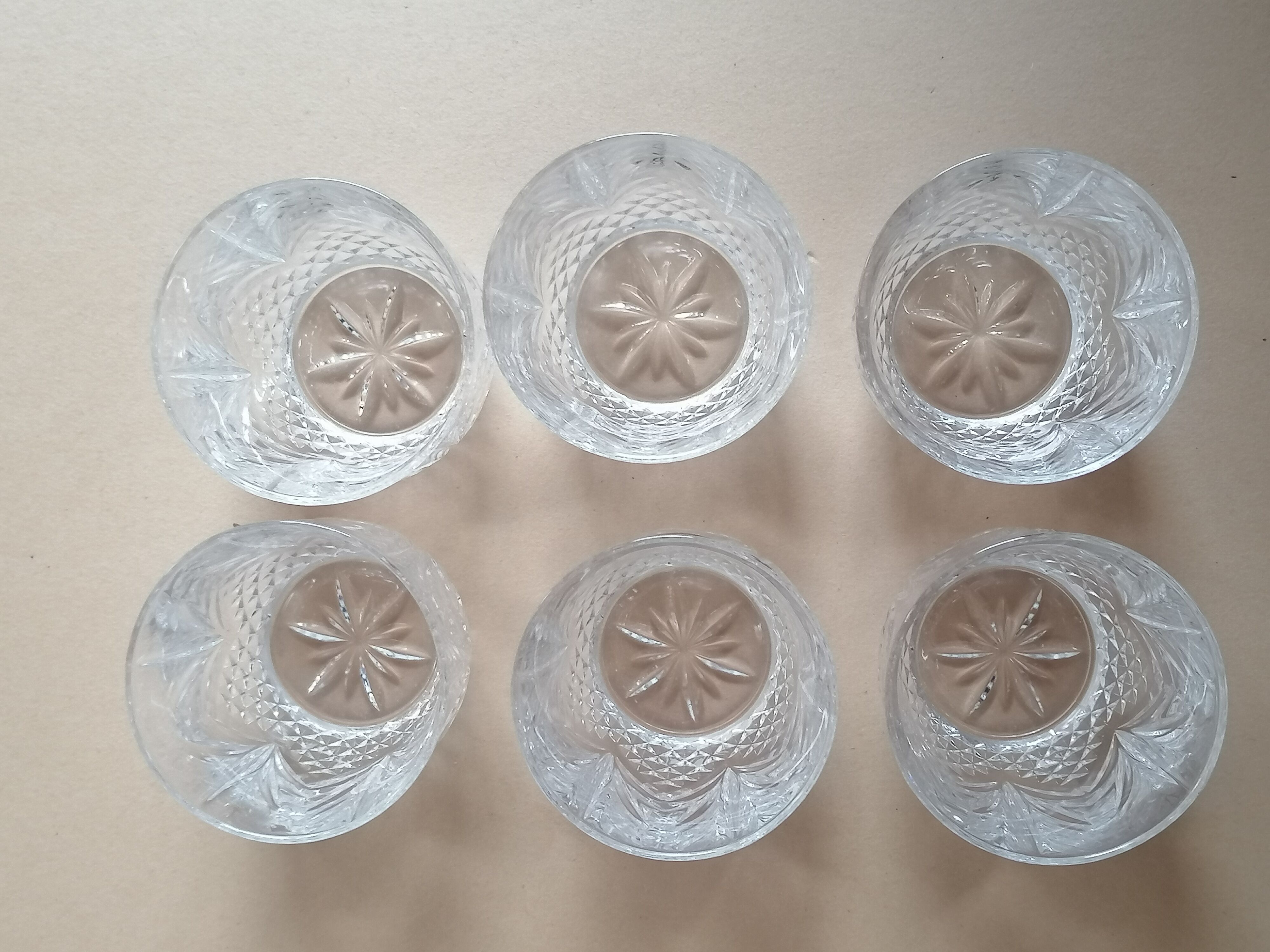 6 whiskey or water glasses 23cl crystal