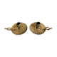 Duo of sunflower cellar rat candlesticks