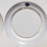 Paire d'assiettes anglaises décor bleu