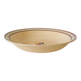 large floral hollow dish Gien 1950
