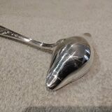 Silver-plated metal ladle for fat and lean meat, Ercuis silversmith, Louis XV, 29