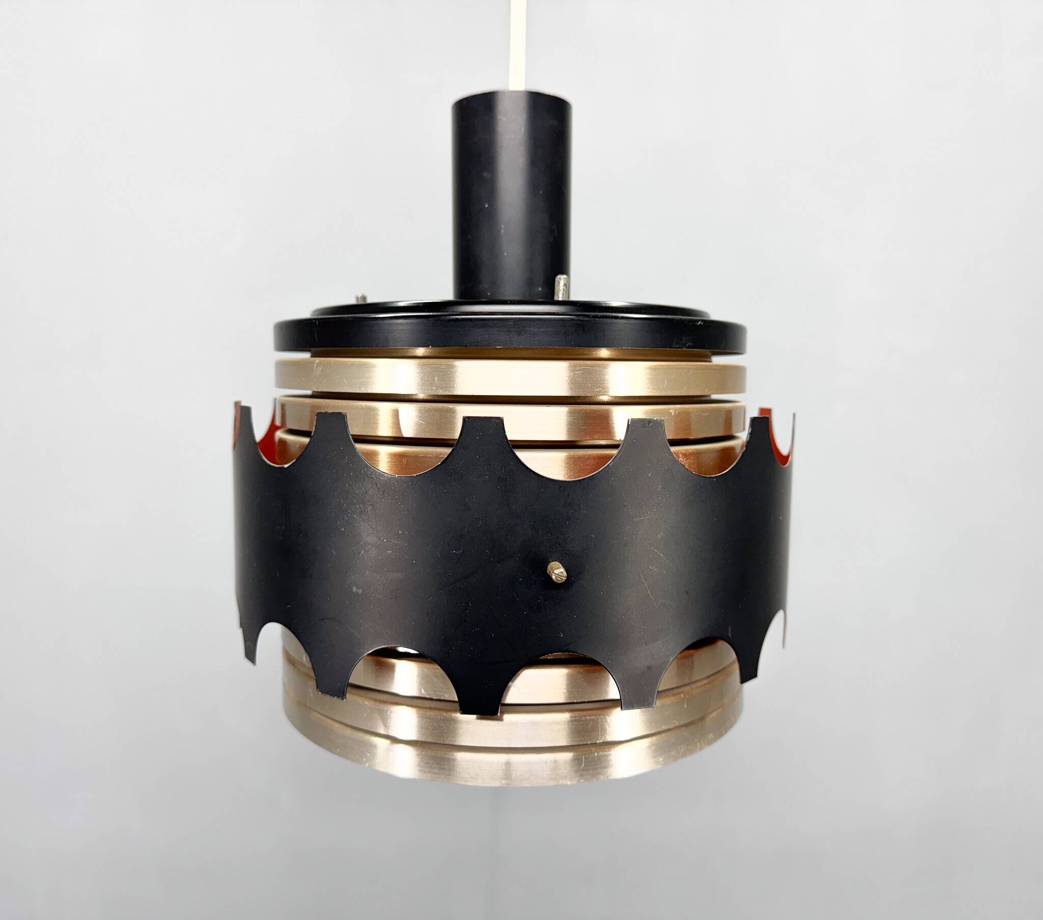 Lampe suspendue space age par veb leuchtenwerk, allemagne, années 1970