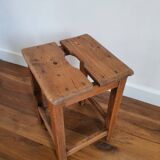 Antique wooden farm stool