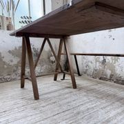 XXL trestle farm table 4m and its benches