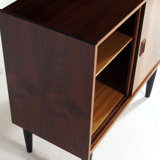 Vintage Danish retro hi-fi furniture in rosewood