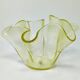 Vase en verre de Murano jaune "Fazzoletto" des années 1970 par Dogi