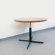 Large round coffee table in vintage Scandinavian style, modular into a table.