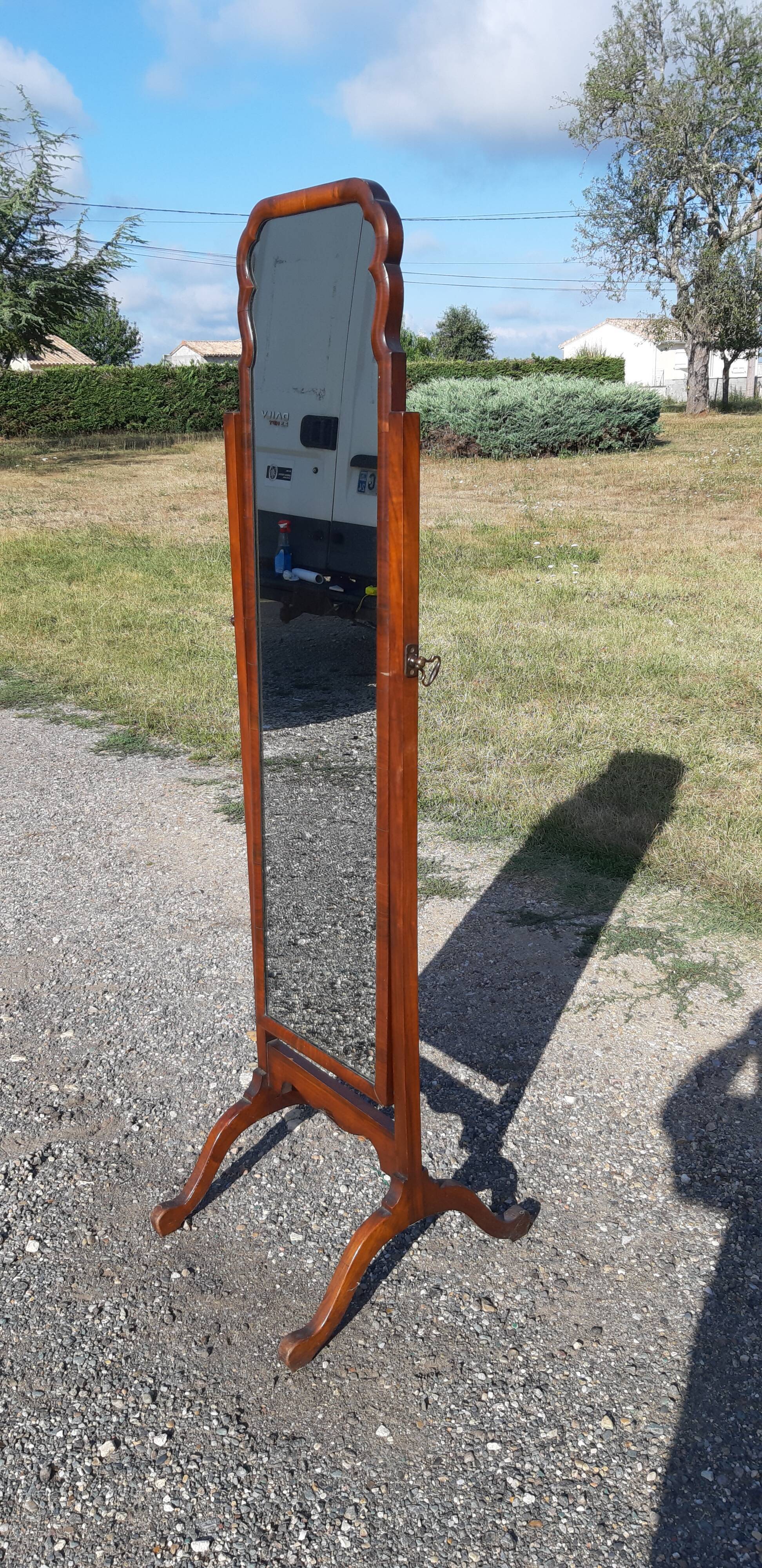 Miroir psyché 1900 noyer