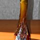 Free-form amber art glass vase by Gyula Budveszel, Hungary, 1990s