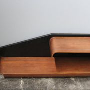 Small Mid-Century Shelf in Rosewood and Black Laminate, 1960s