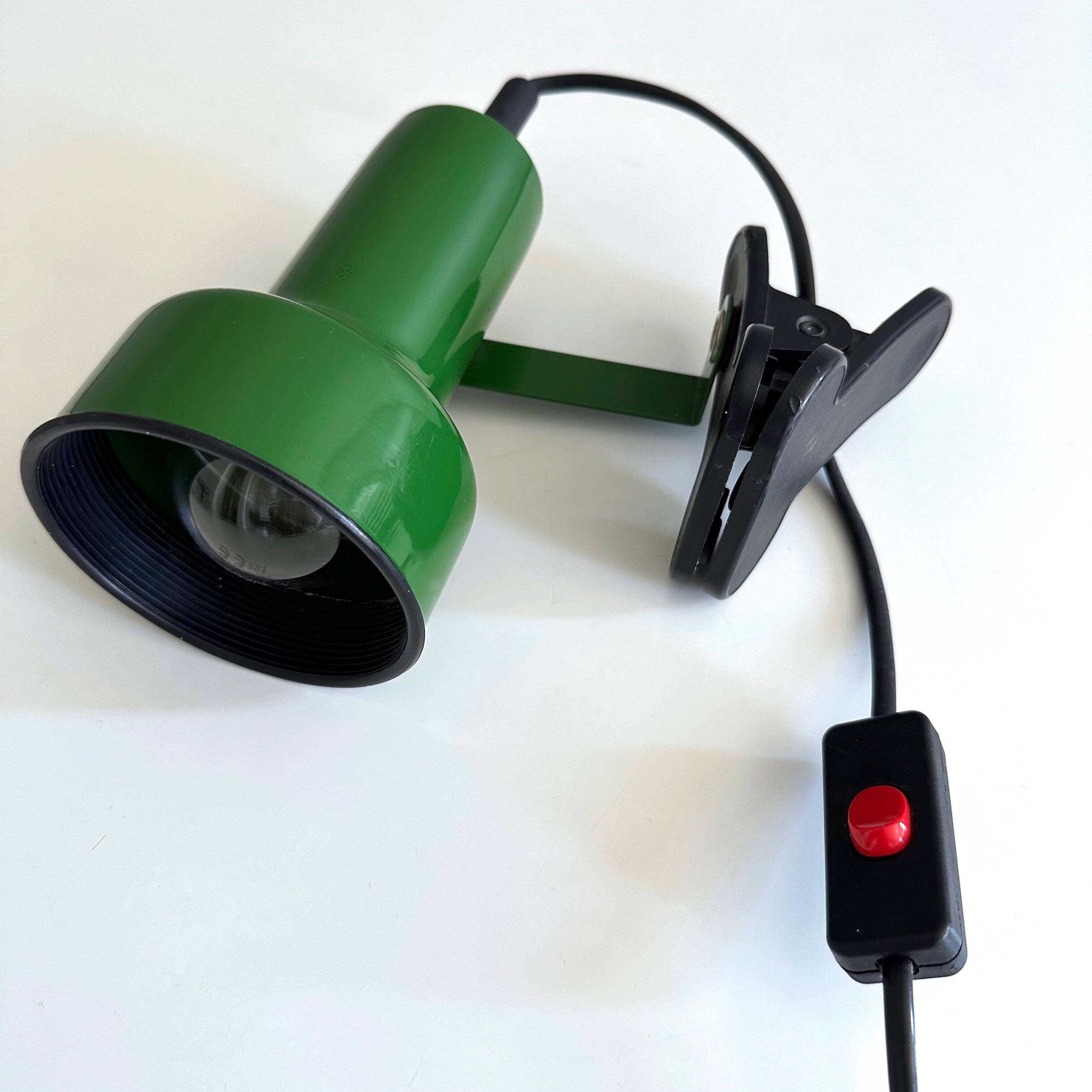 ELBE 4485 Deco Domo clamp lamp green, 80's