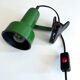 ELBE 4485 Deco Domo clamp lamp green, 80's