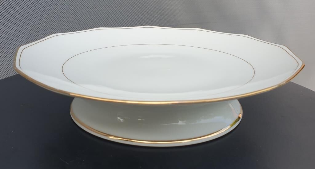Pair two-course cake dishes Louroux Foecy vintage