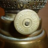 Old electrified brass kerosene lamp