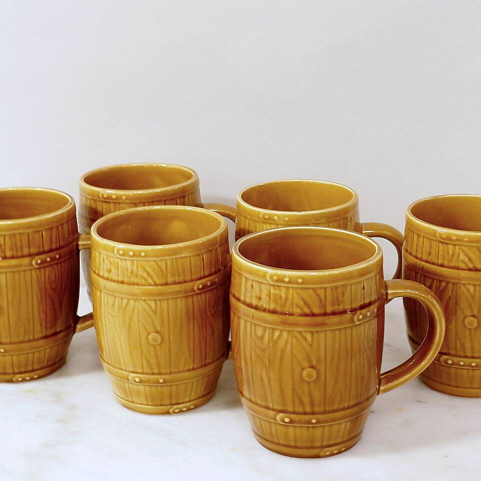 Sauerkraut tableware GIEN France - 6 mugs - 6 plates - 1 large dish (13 pieces)