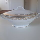 ADP ROYAL soup tureen gilded with gold Limoges porcelain