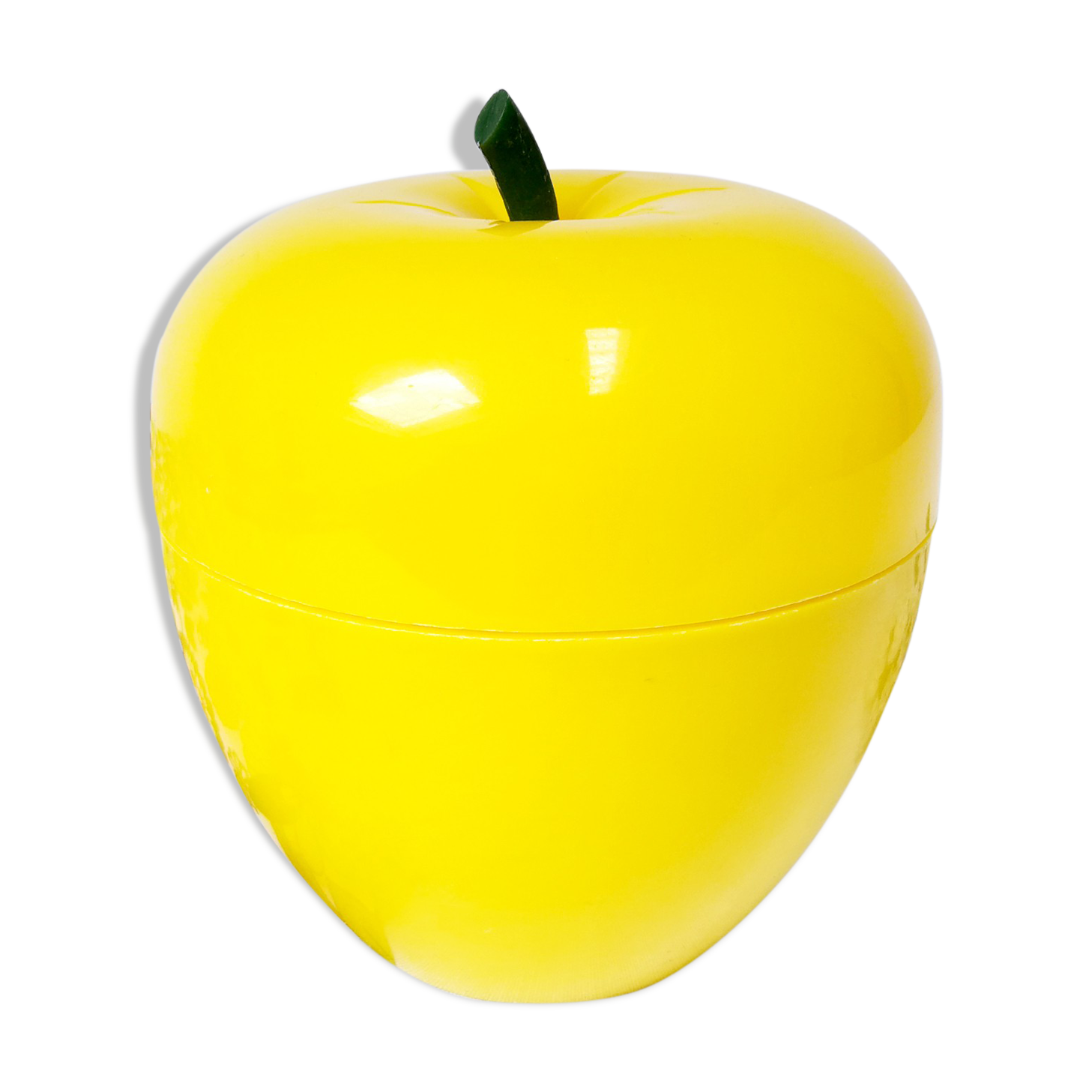 Yellow Ice Cube Apple / Vintage Ice Bucket