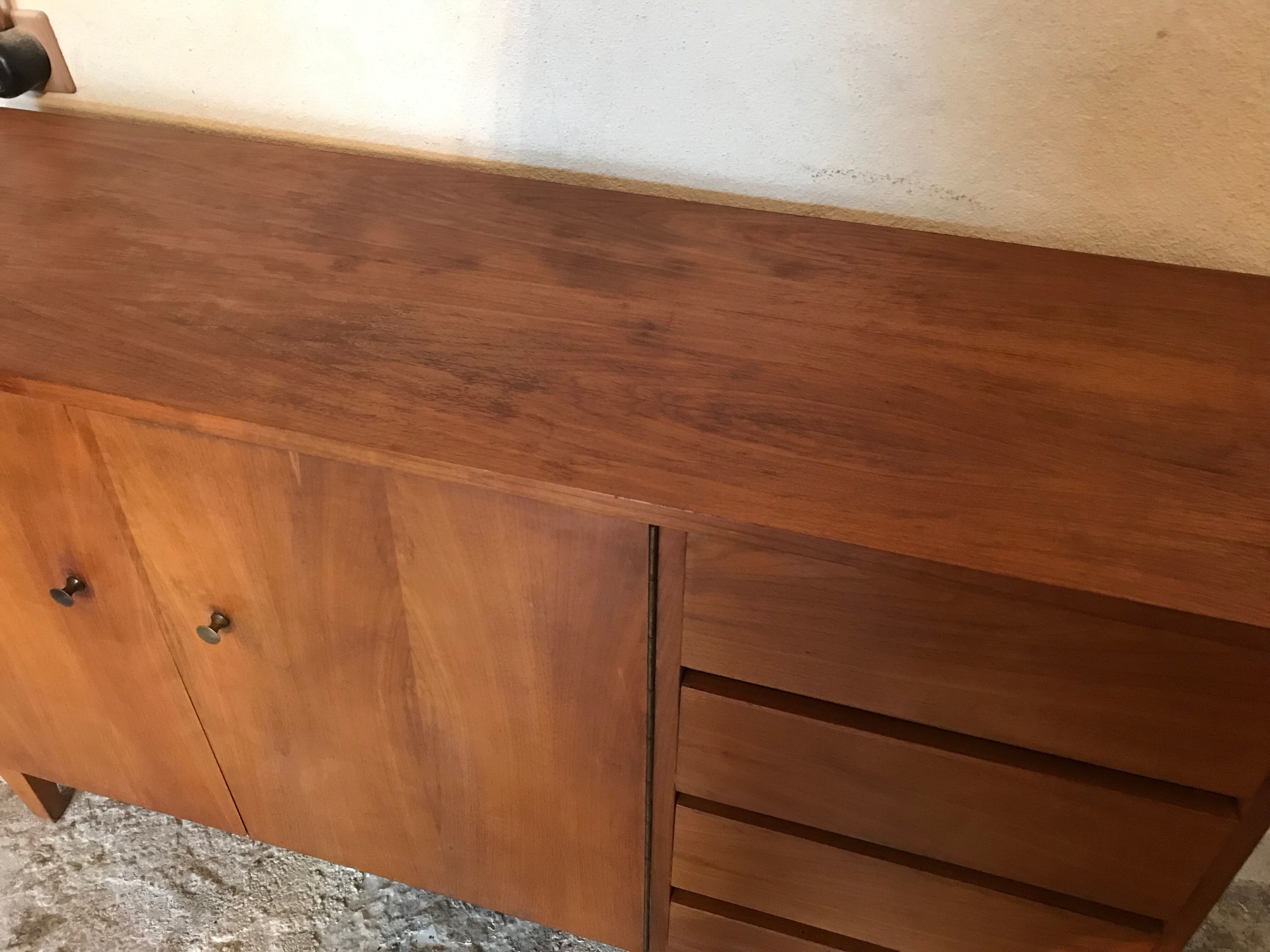 Vintage style scandi enfilade in blond walnut veneer