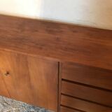 Vintage style scandi enfilade in blond walnut veneer