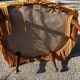 Fauteuil crapaud vintage- Velours jaune d'or.