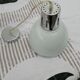 Suspension industrielle blanche et chrome