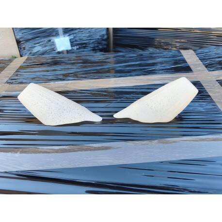 Pair of antique opaline glass tulips