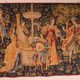 tapestry depicting a mille-feuille and a village festival "Concert"