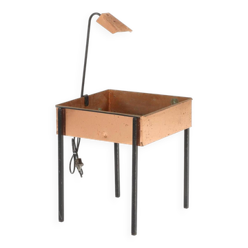 Copper flower box with integrated lamp - Hans Agne Jakobsson