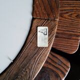 Wooden 70s sun mirror 52cm