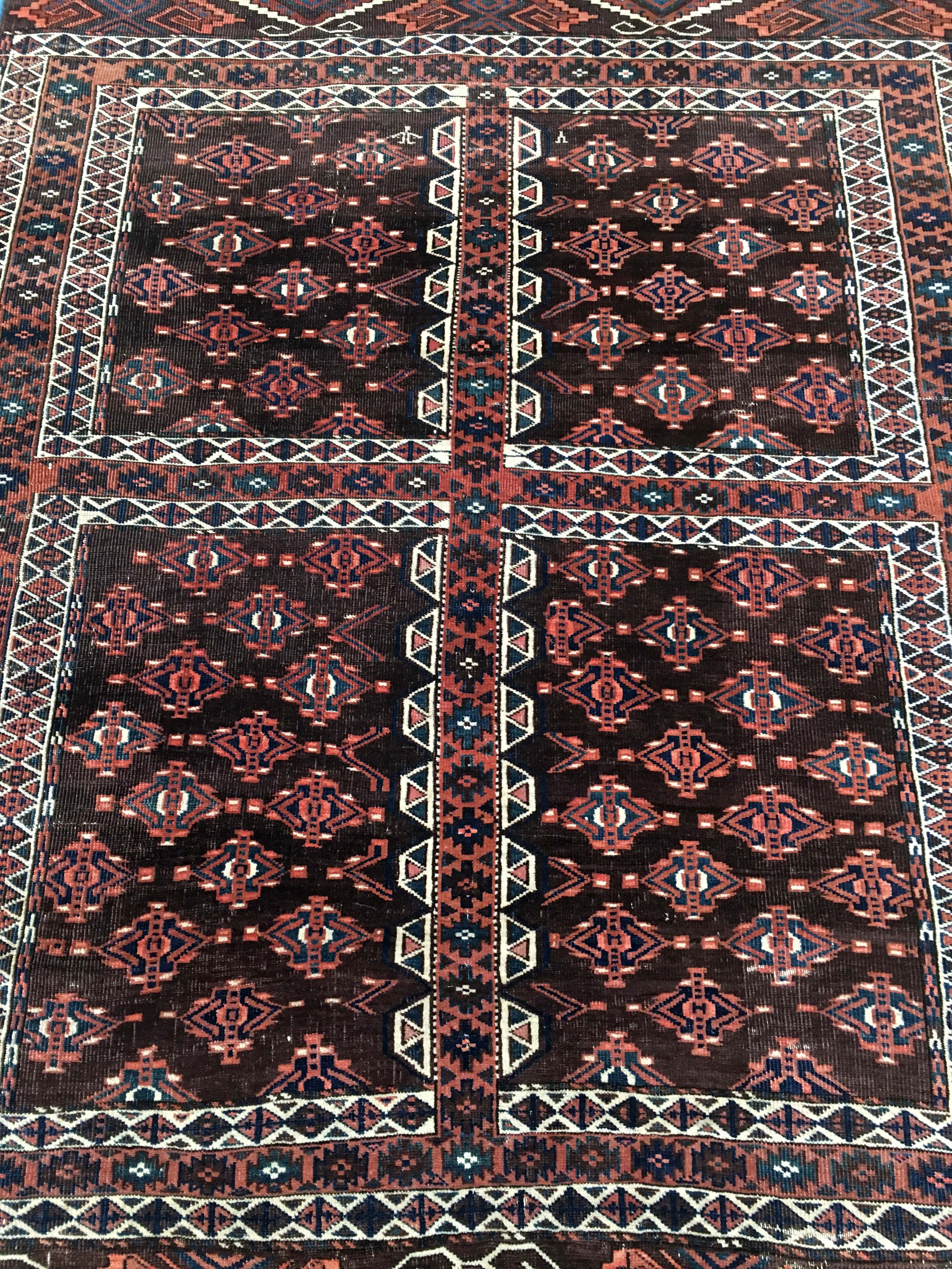 Carpet Tekke Engsi former 165 x 130 cm around 1900