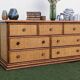 Vintage Enfilade Commode Maugrion Rattan - Roche Bobois