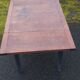 Drop-leaf table with oak top