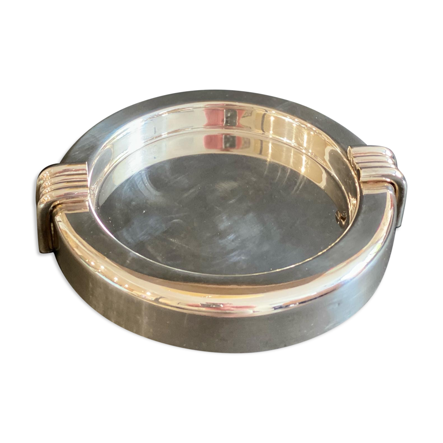 Silver metal ashtray signed christian dior circa 1970