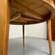 Round walnut Napoleon III extendable table with bronze top in good condition.