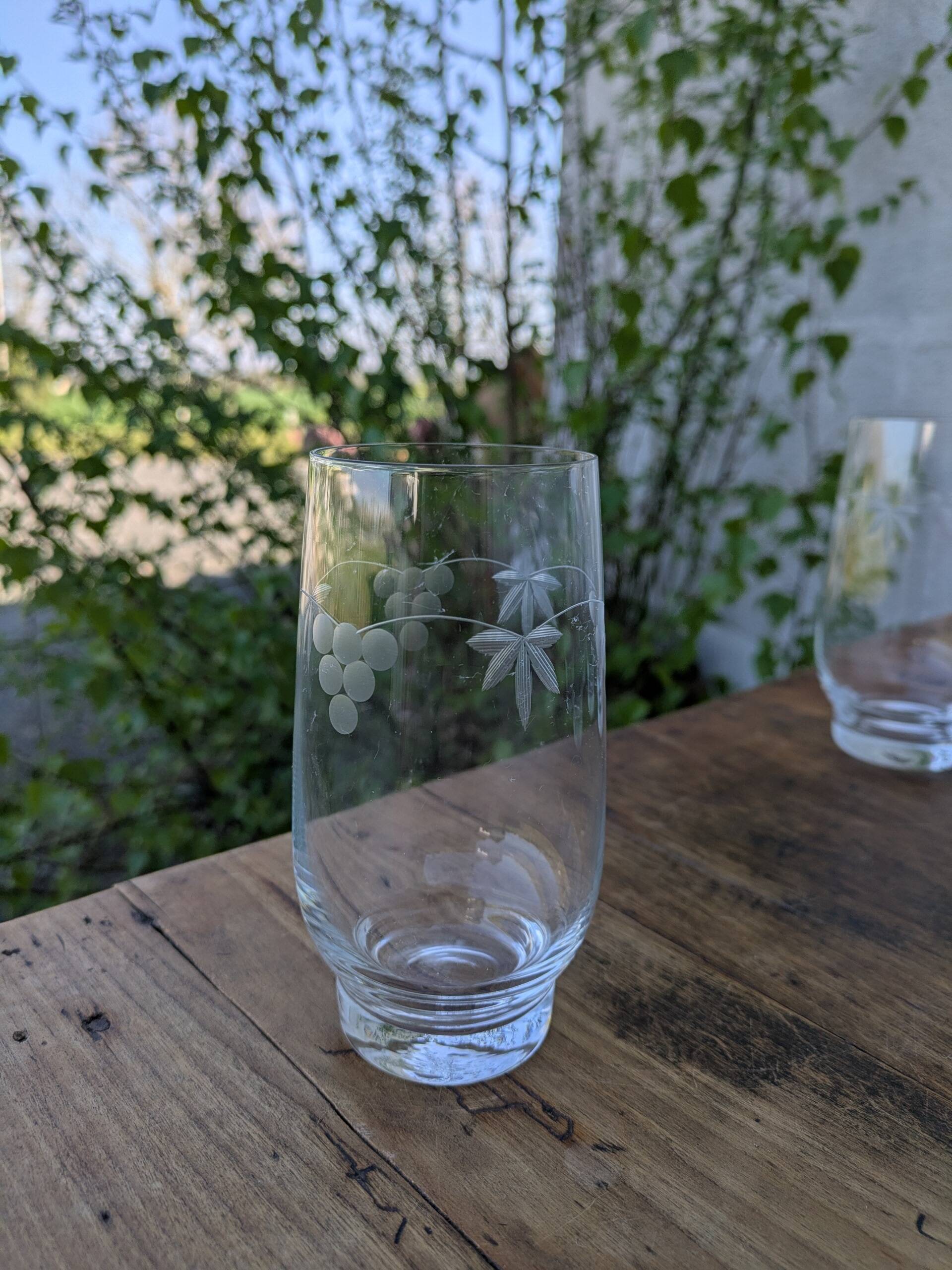 Antique orangeade glasses