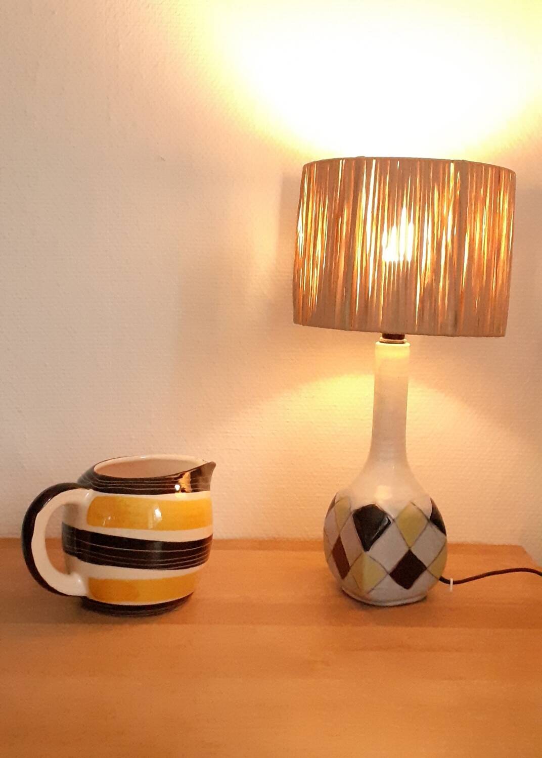 Lampe en céramique années 50