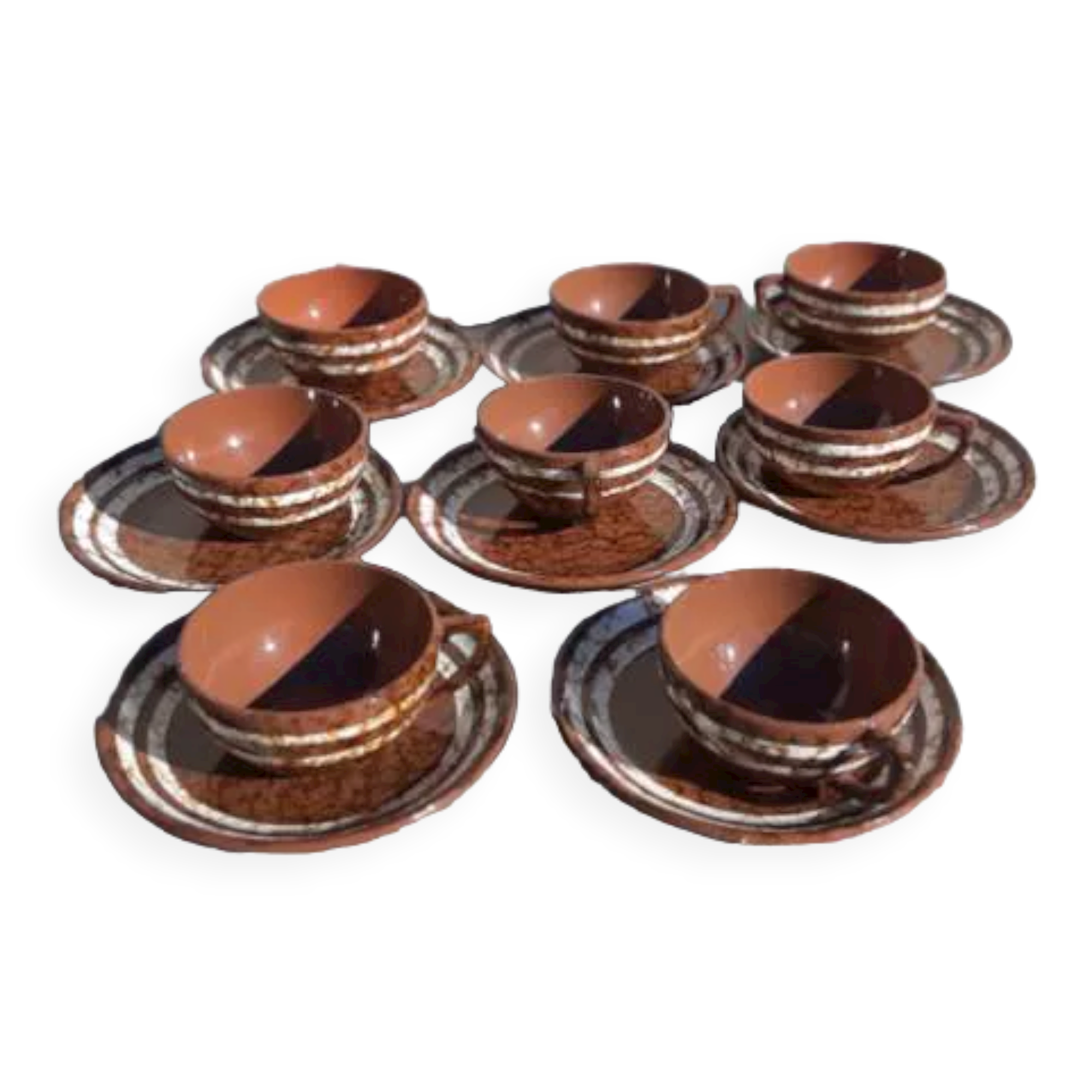 8 cups and saucers Digoin