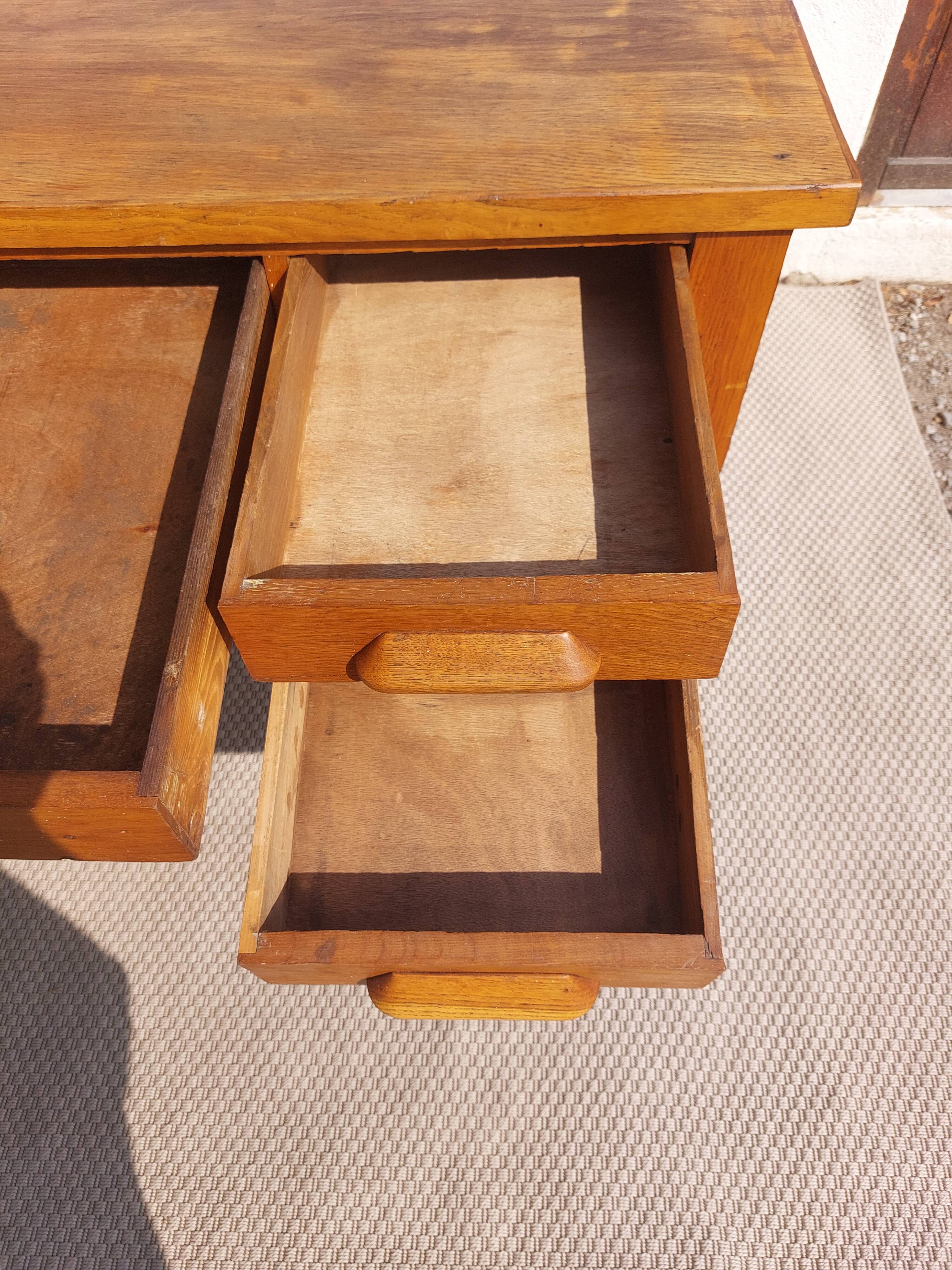 bureau en bois massif, vintage, bohème