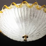 Set of 2 Charming Italian Yellow Murano Glass Ceiling Fixture, Murano, 1970