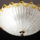Set of 2 Charming Italian Yellow Murano Glass Ceiling Fixture, Murano, 1970