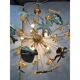 Mid-Century Sputnik Chandelier with Brass and Gold Metal Frame