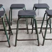 Industrial stools, Gaston Cavaillon for Mullca, vintage