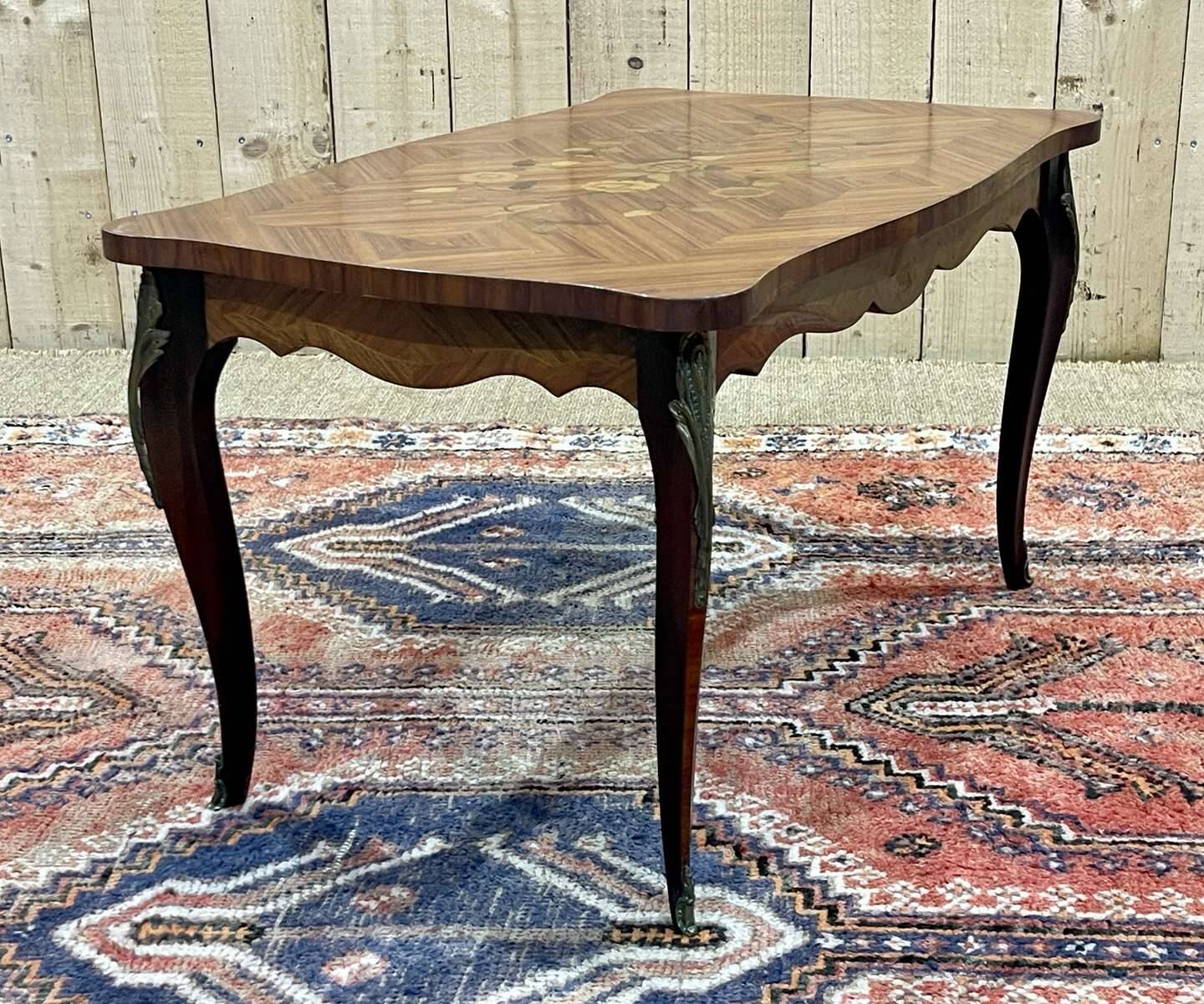 Louis XV style rosewood coffee table from the 1970s