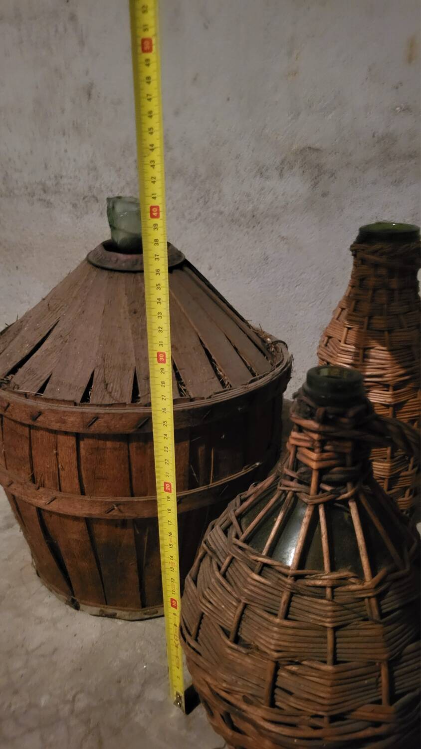 Set of 4 old demijohn carboys